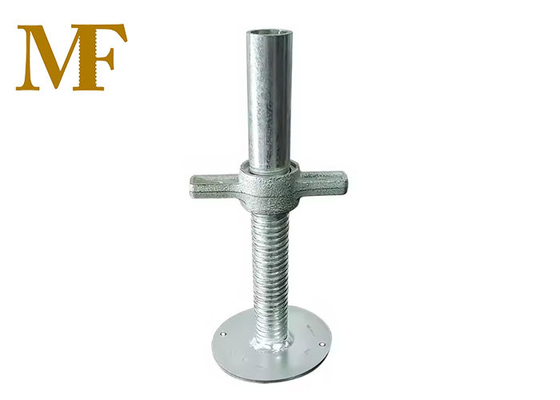 Ringlock-systeem voor de bouw van steigers met een ronde basisplaat