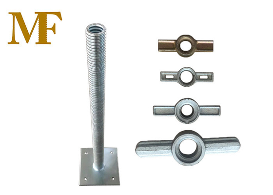 30-38mm Diameter Frame Scaffolding Jack Base met warm gedip galvaniseerde oppervlakte afwerking