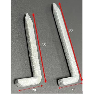 Q195/Q235 IJzeren L-vormige stalen spijkers voor bouwmaterialen Koploos 15 mm-120 mm Lengte