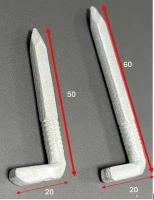 L-vormige hoofd vierkant nagels met warm gedompeld gegalvaniseerd oppervlak 30-60 mm