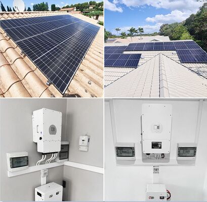 Compleet hybride zonne-energiesysteem 3 fase 3 kW -30 kW op off-grid hybride zonnepaneelvoedingssysteem