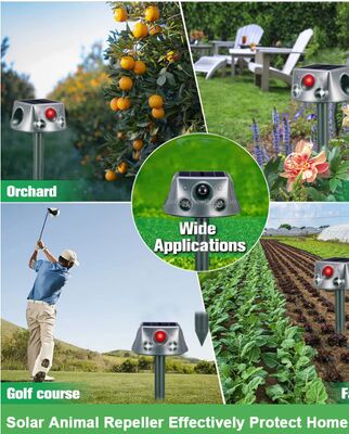 Running Deer Ultrasonic Solar Animal Repeller Voor Yard 6 Modes Repellent Met Beweging Sensor & Blinkend Licht