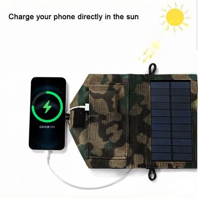 Zonnepanelen Usb-oplader Draagbaar Opvouwbaar Mini Zes Snips Opvouwbaar