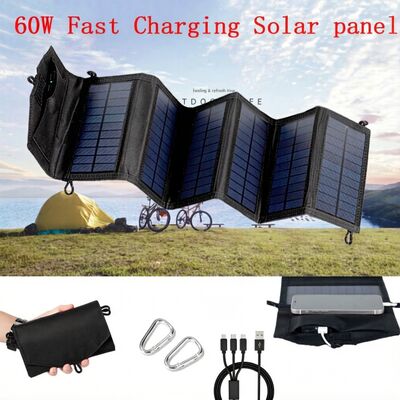 Zonnepanelen Usb-oplader Draagbaar Opvouwbaar Mini Zes Snips Opvouwbaar