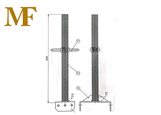 Steiger Korea 42.7mm U Hoofdjack base 600mm Lengte