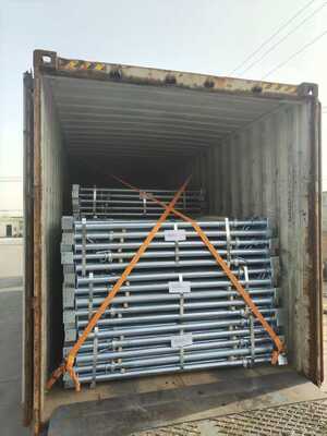 Telescopische stalen stempel verstelbare steigerstempel ondersteuning voor bouwconstructie